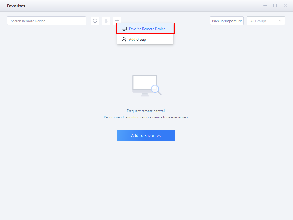 How to Favorite a Remote Device?