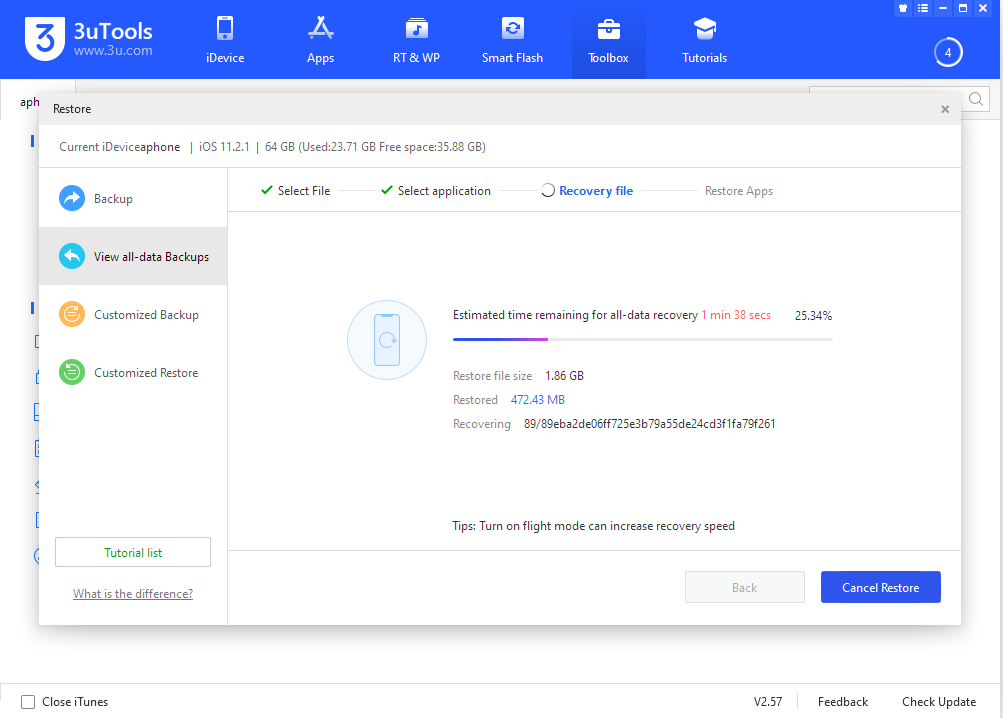 How to Choose Backup & Restore and Customized Backup & Restore?