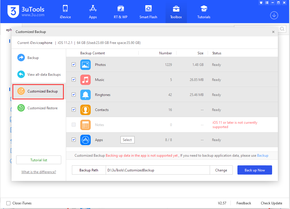 How to Choose Backup & Restore and Customized Backup & Restore?